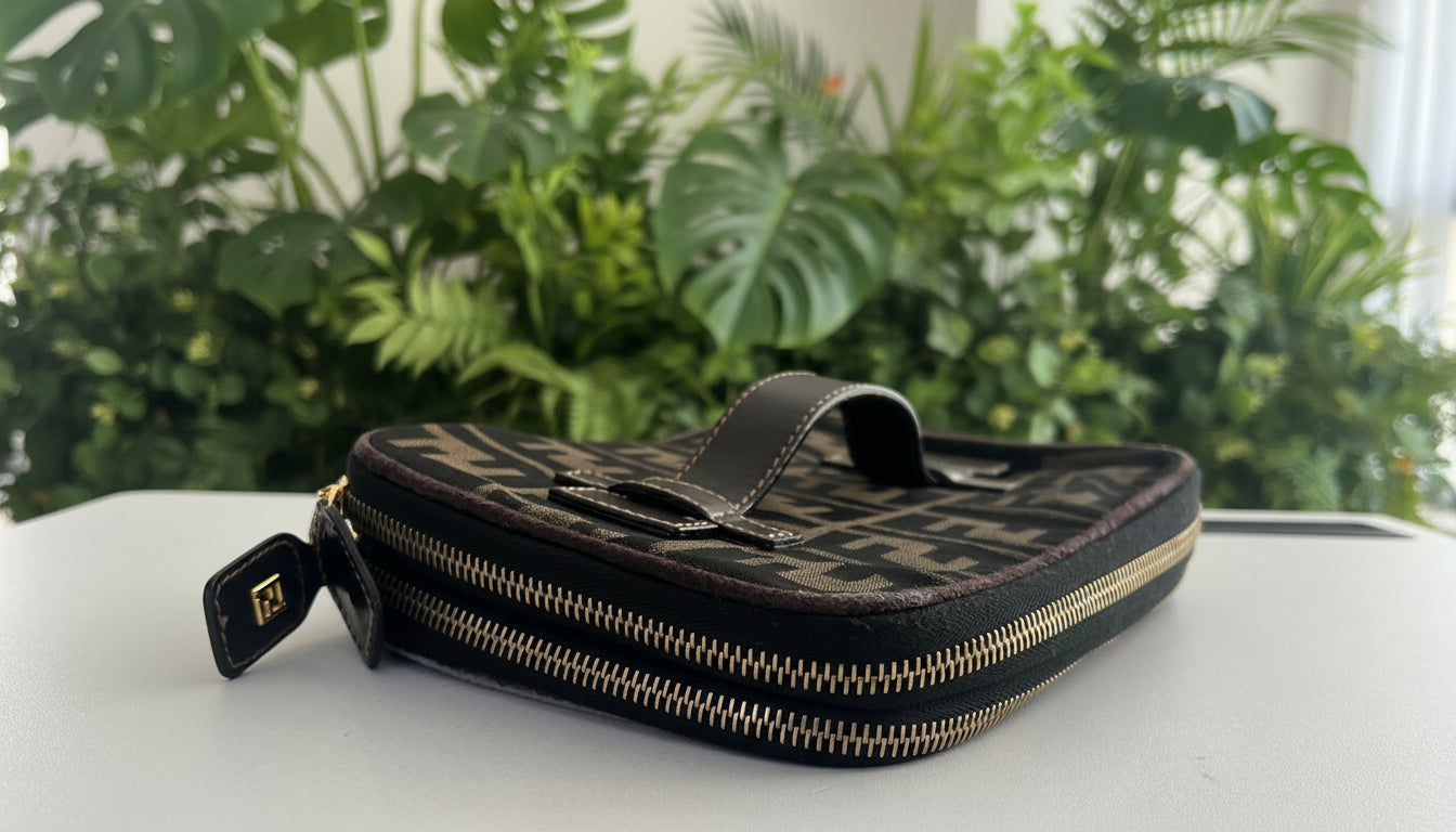 Fendi Zucca Canvas Collapsible Toiletry Pouch