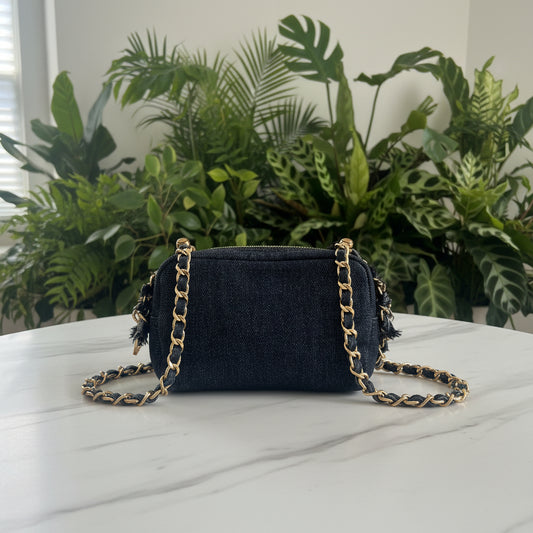 Prada Mini Denim Crossbody Bag