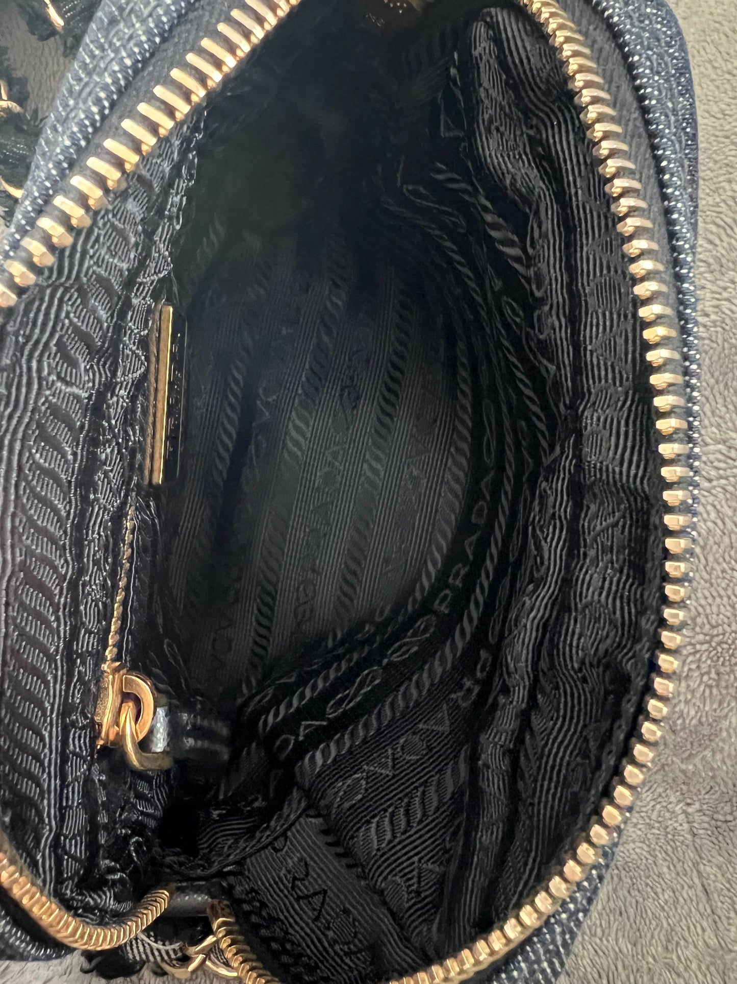 Prada Mini Denim Crossbody Bag