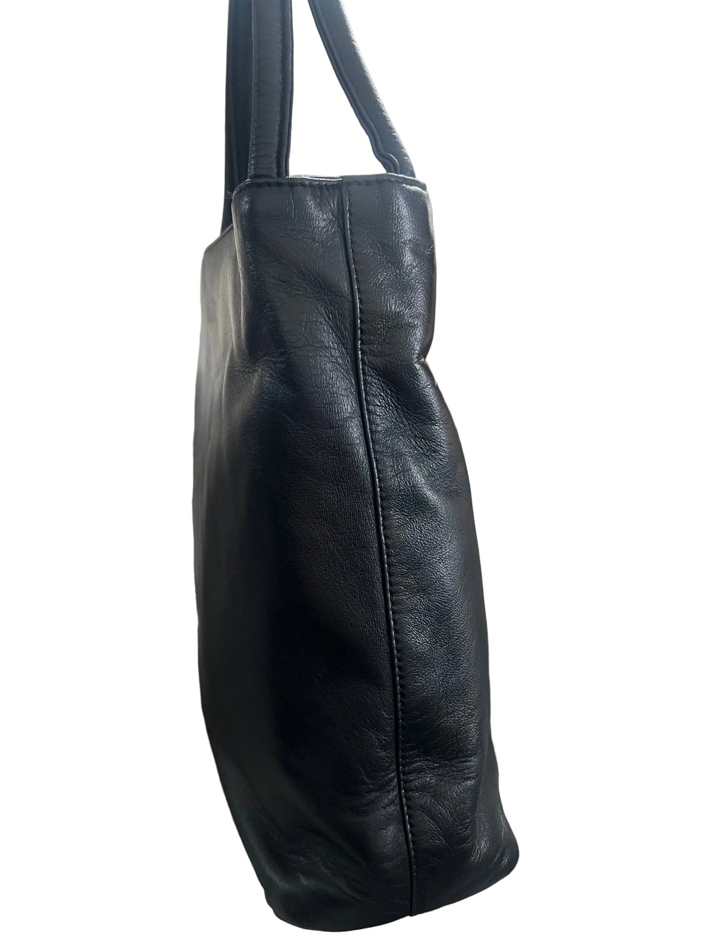 Prada Black Leather Aimee Medium Shoulder Bag