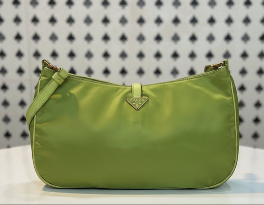 Prada Nylon Green Shoulder Bag