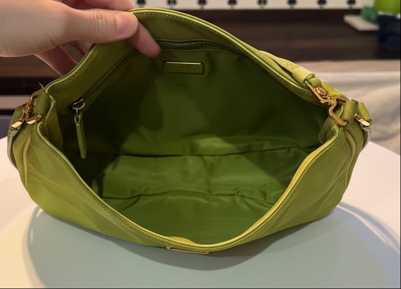 Prada Nylon Green Shoulder Bag