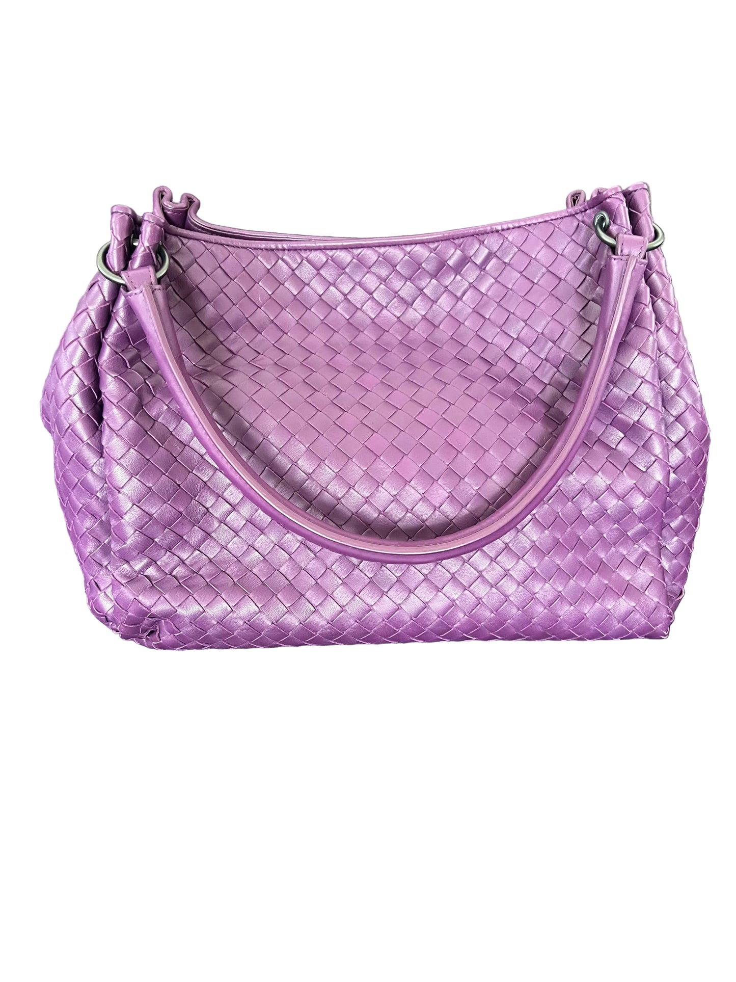Bottega Veneta Parachute Purple Intrecciato Leather Bag