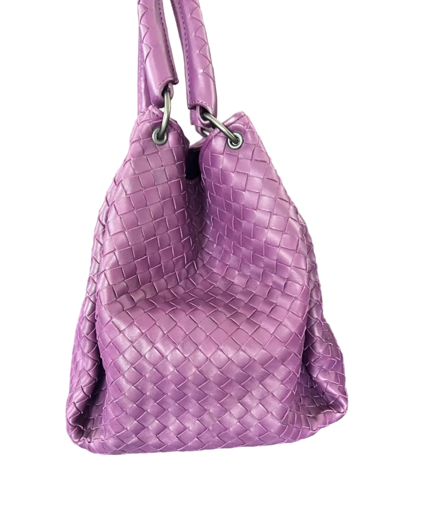 Bottega Veneta Parachute Purple Intrecciato Leather Bag