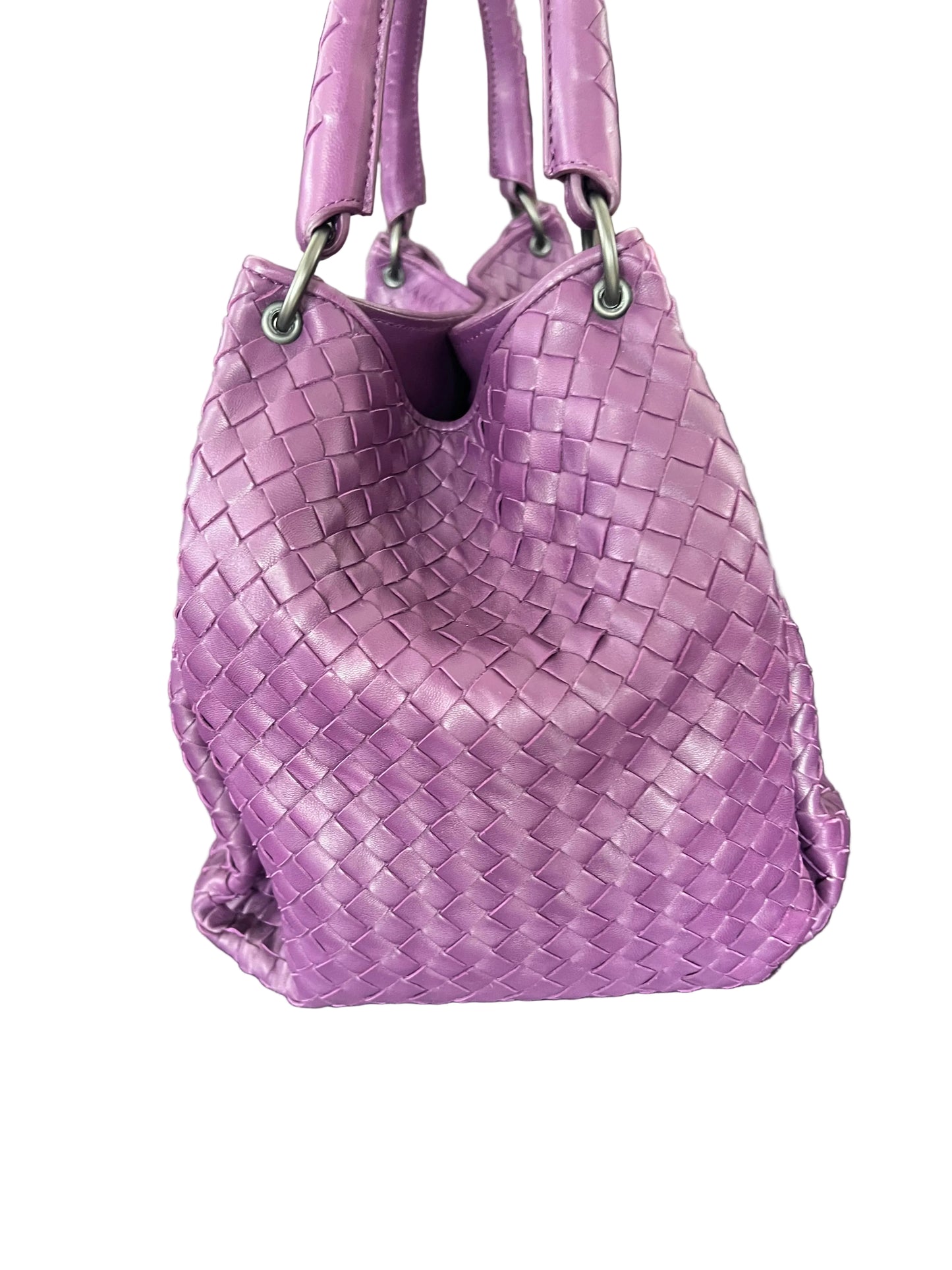 Bottega Veneta Parachute Purple Intrecciato Leather Bag