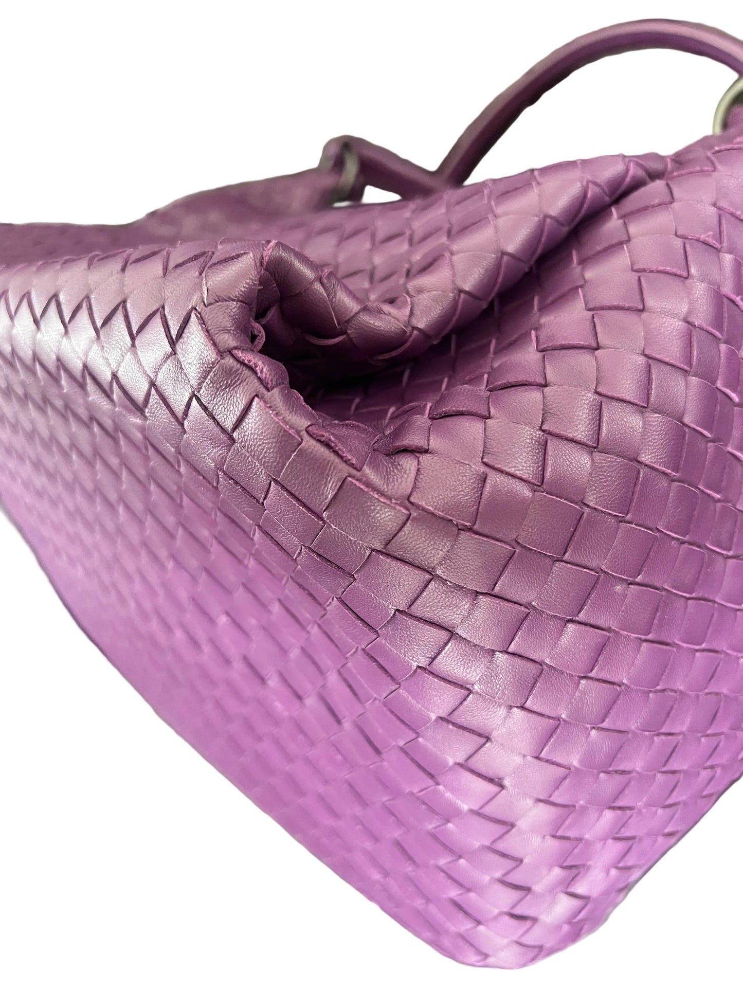 Bottega Veneta Parachute Purple Intrecciato Leather Bag