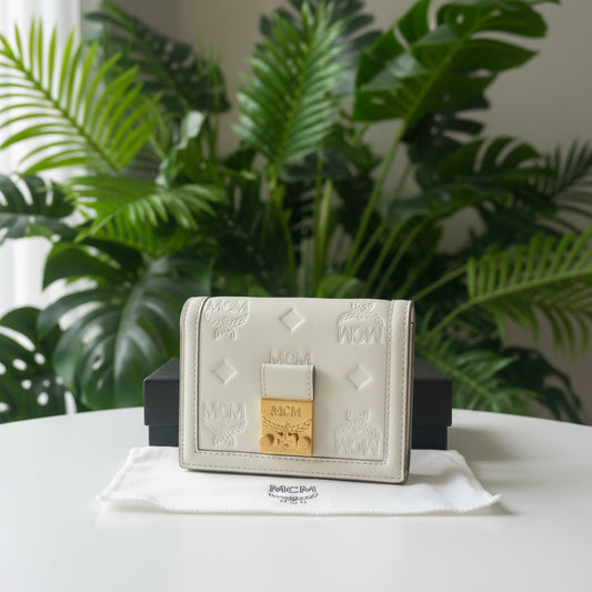 MCM Tracy Small Visetos Trifold Wallet