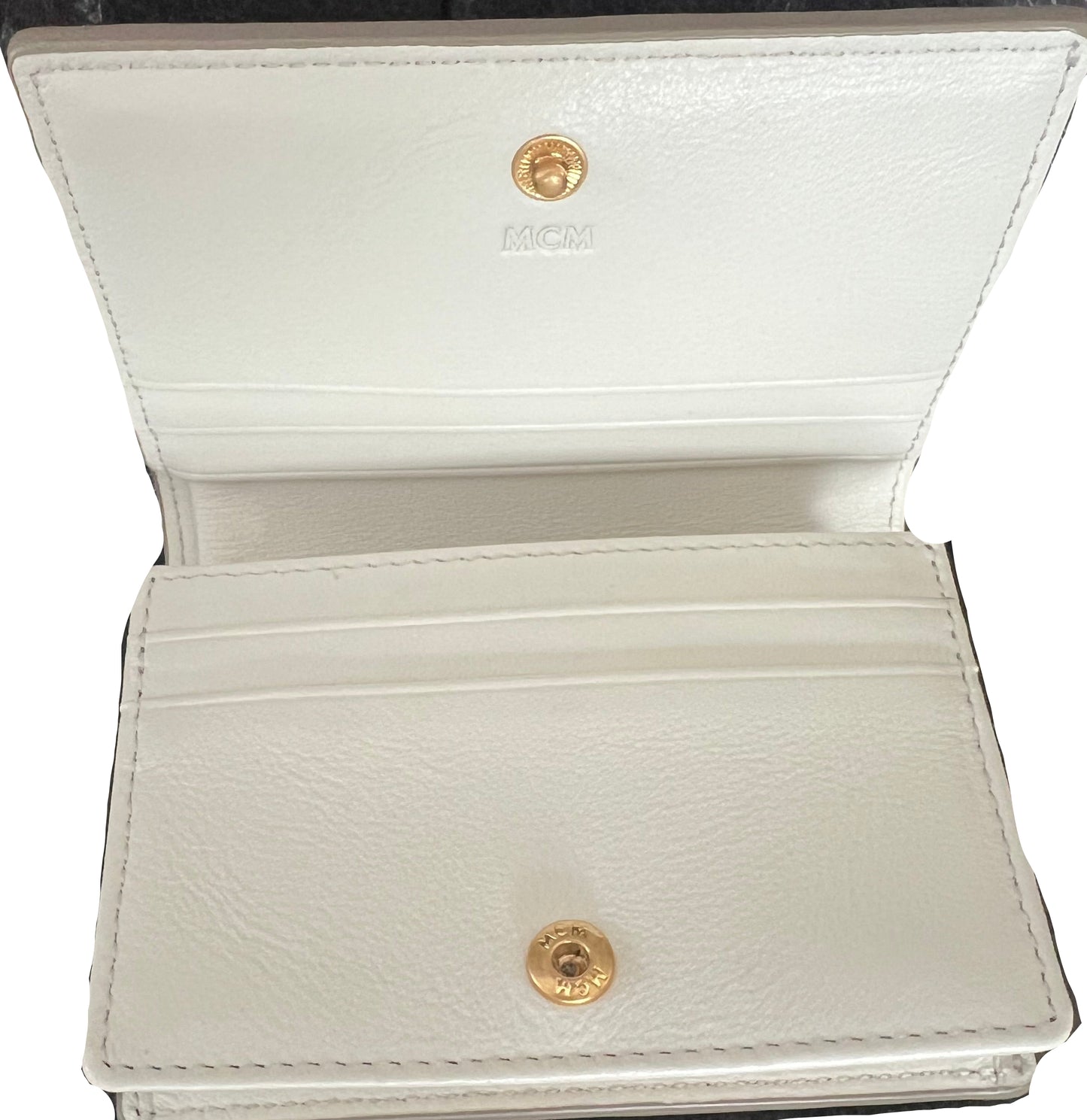 MCM Tracy Small Visetos Trifold Wallet