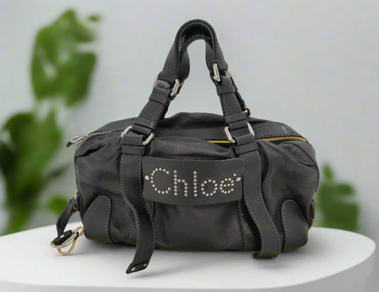 Chloe Leather Studded Patsy Satchel