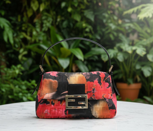 Fendi Zucchino Floral Mini Mamma Baguette