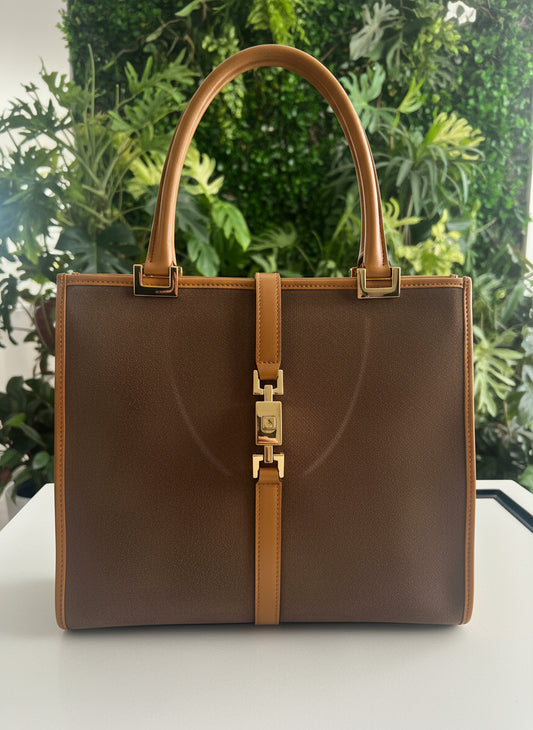 Gucci Vintage Suede and Leather Jackie Tote