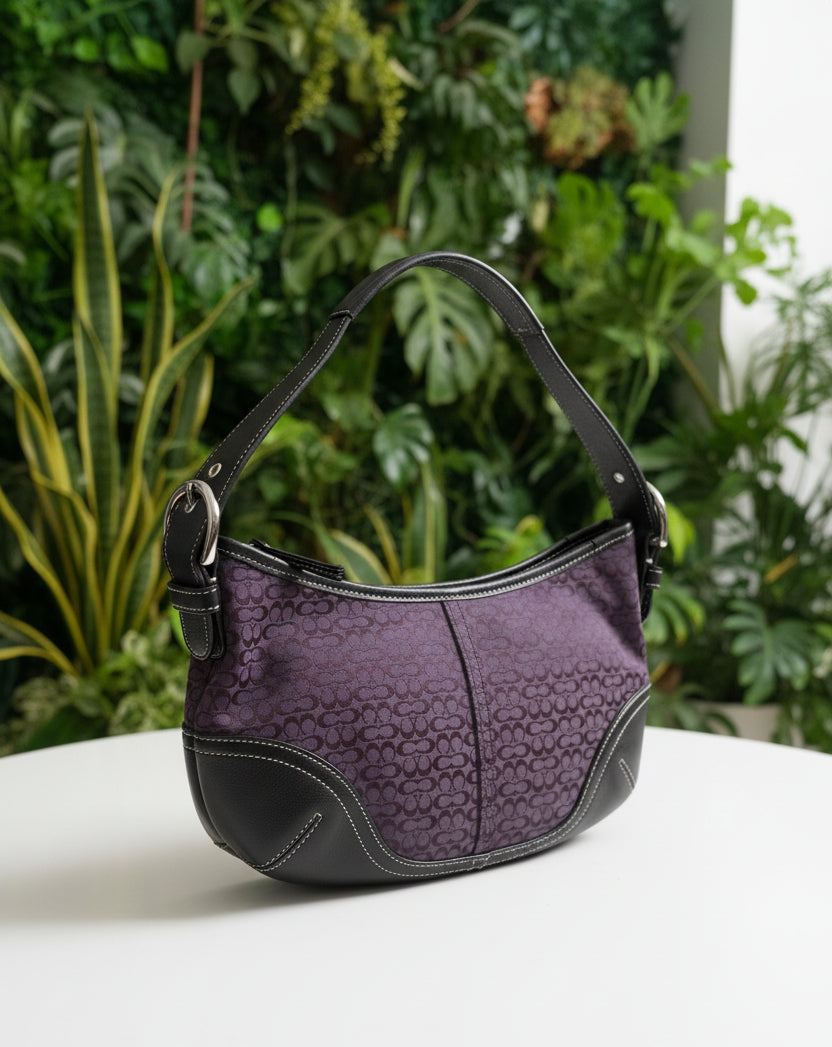 Coach Purple Signature and Leather Soho - Rare