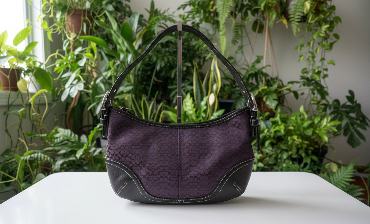 Coach Purple Signature and Leather Soho - Rare