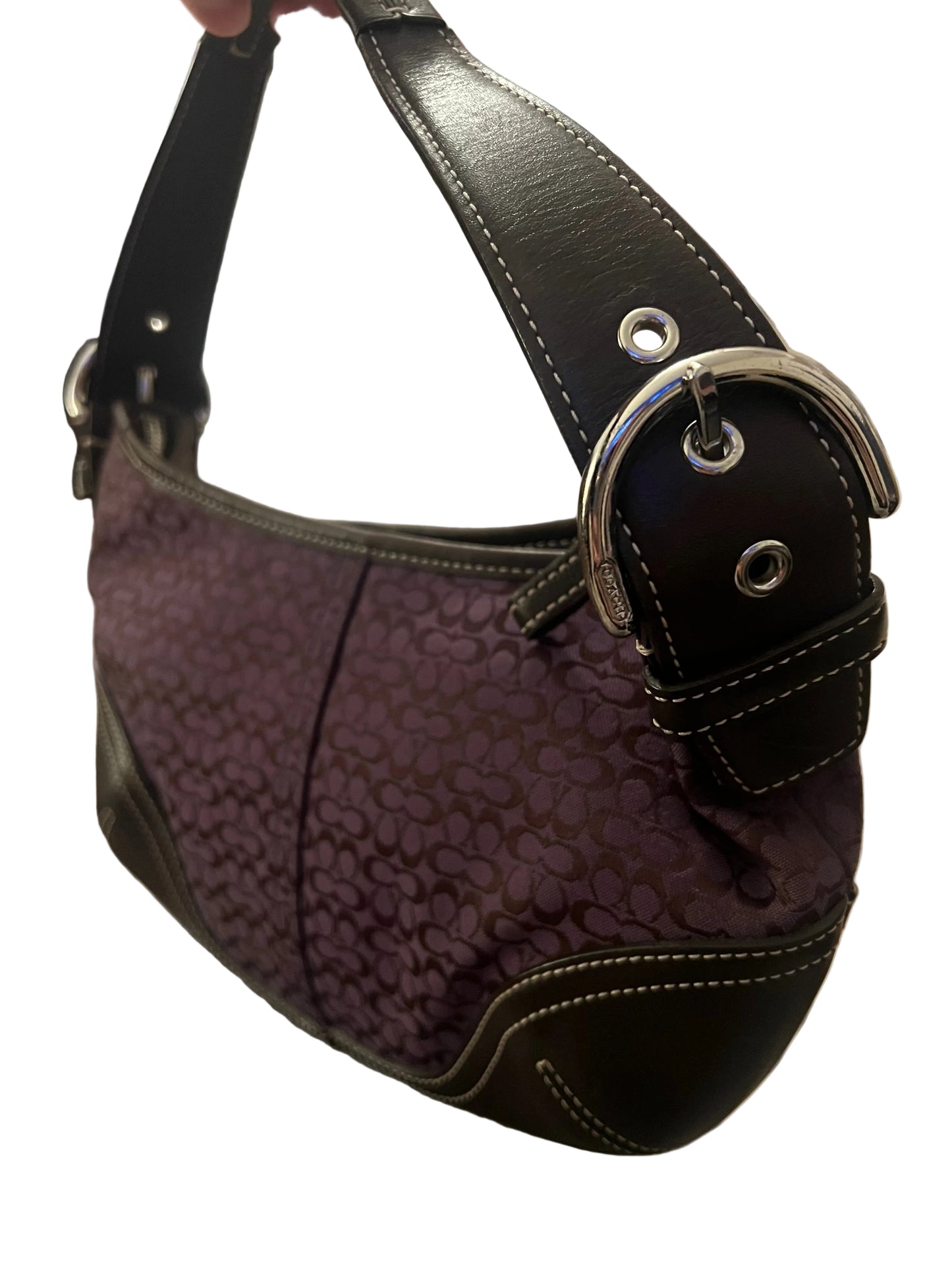 Coach Purple Signature and Leather Soho - Rare