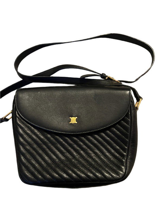 Celine Vintage Black Leather Bag