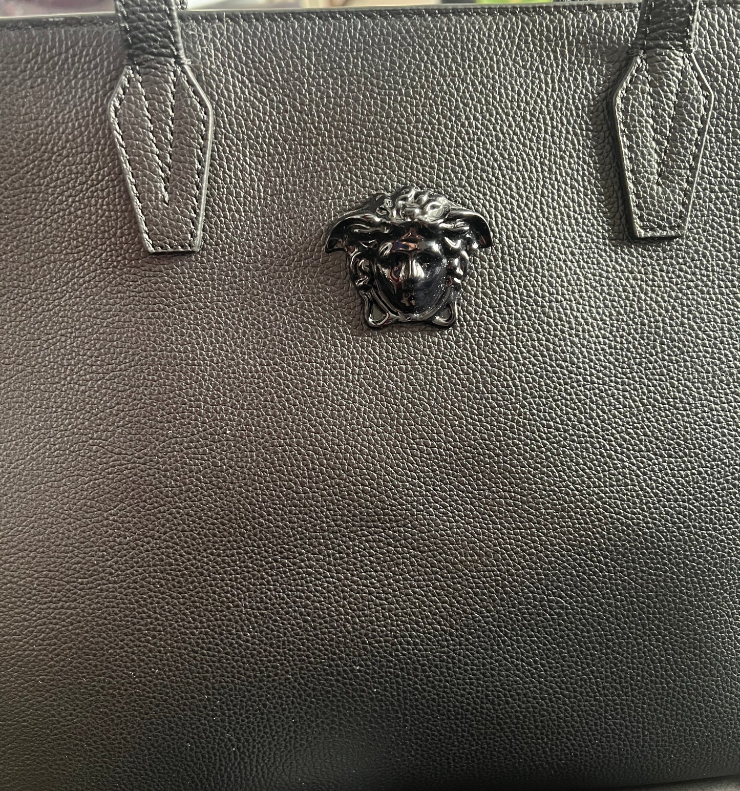 Versace Black on Black Medusa Tote