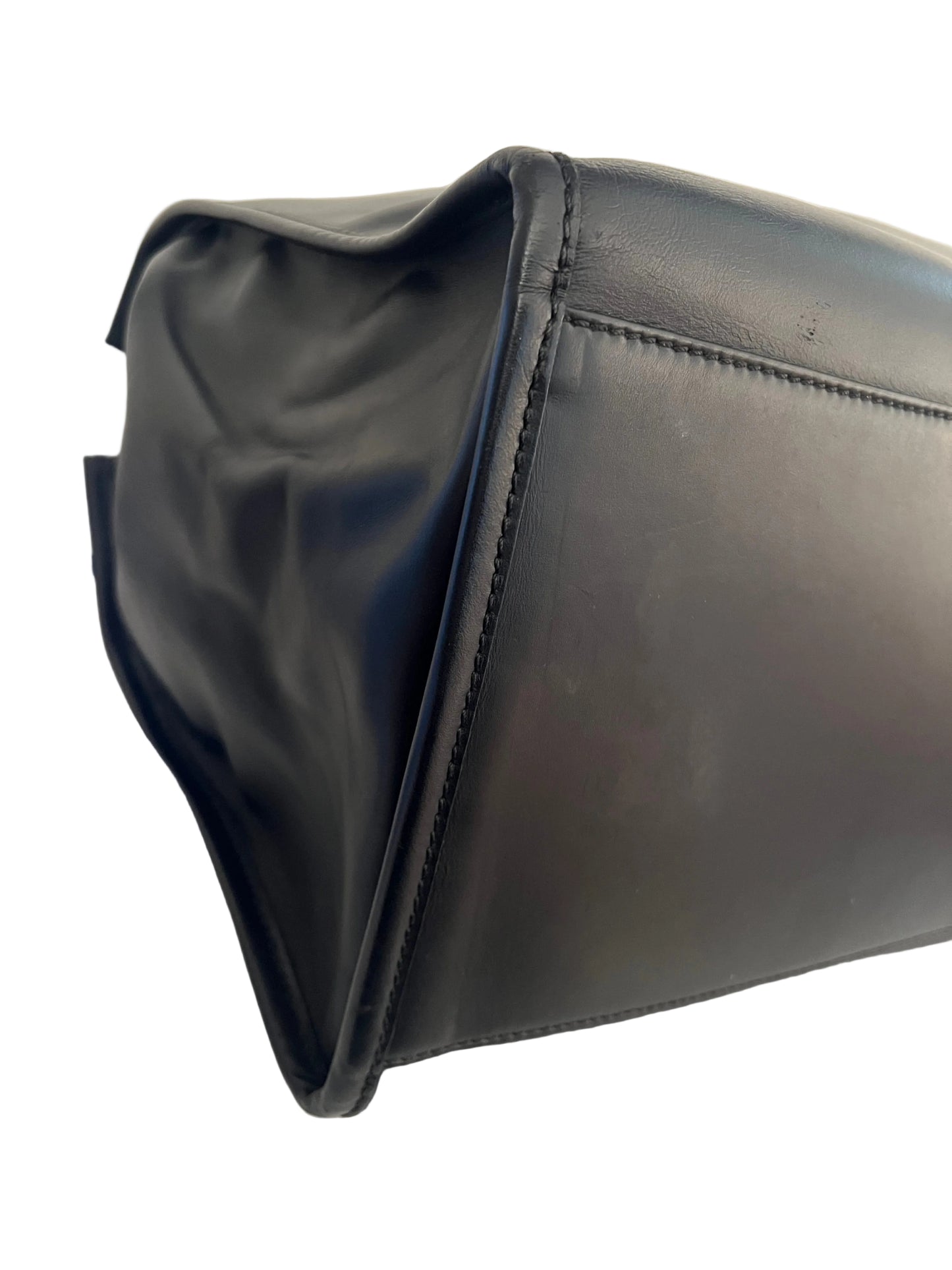 Fendi Black Leather Sunshine Tote Medium