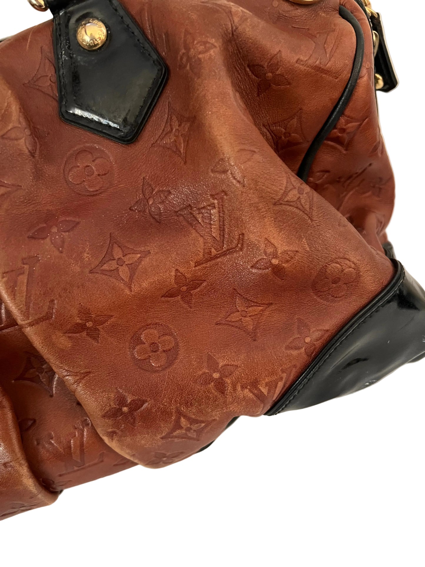 Louis Vuitton Limited Edition Cuir Embossed Monogram Leather Stephen Satchel