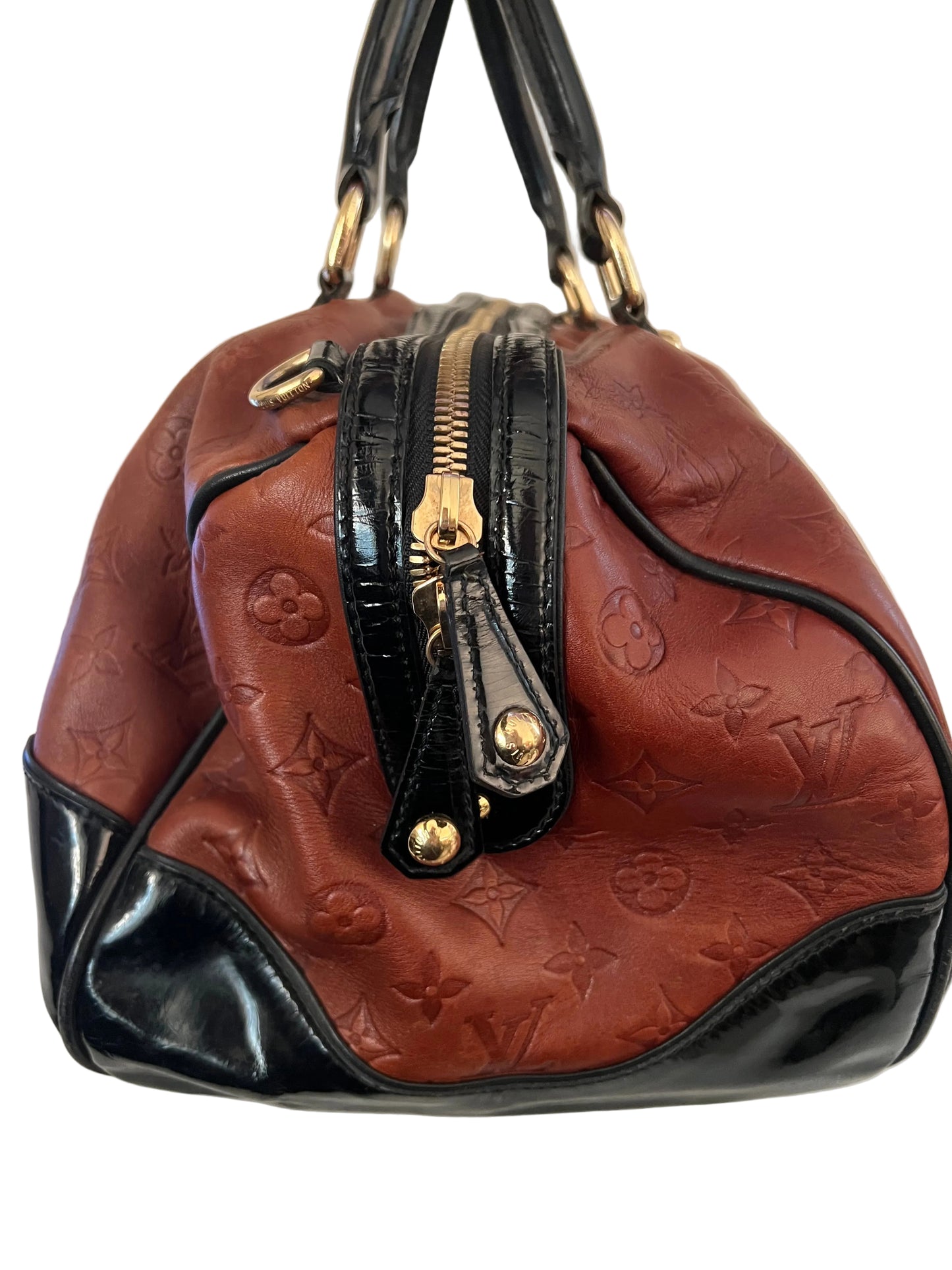 Louis Vuitton Limited Edition Cuir Embossed Monogram Leather Stephen Satchel