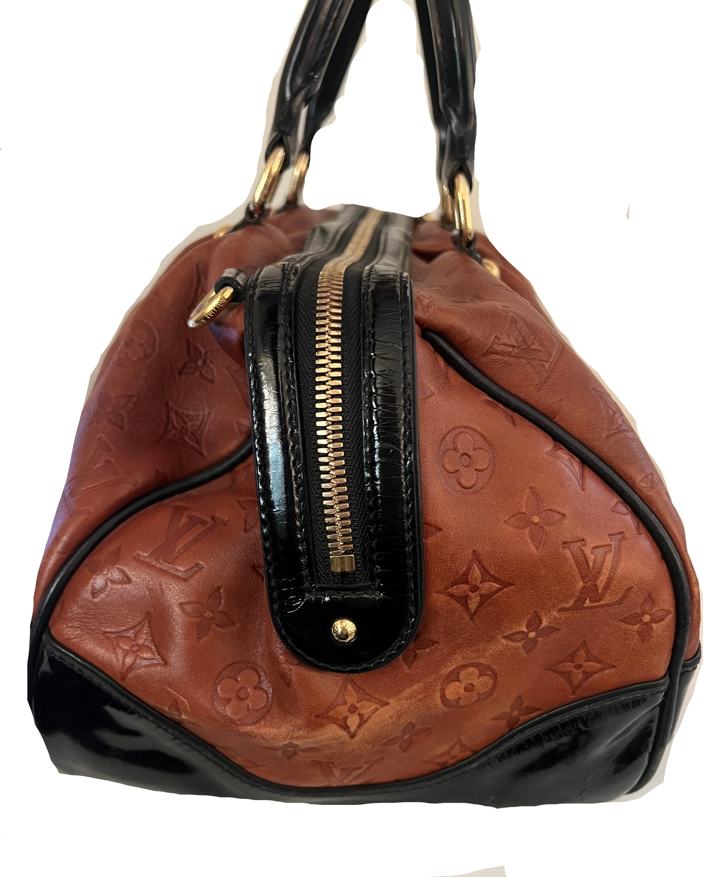 Louis Vuitton Limited Edition Cuir Embossed Monogram Leather Stephen Satchel