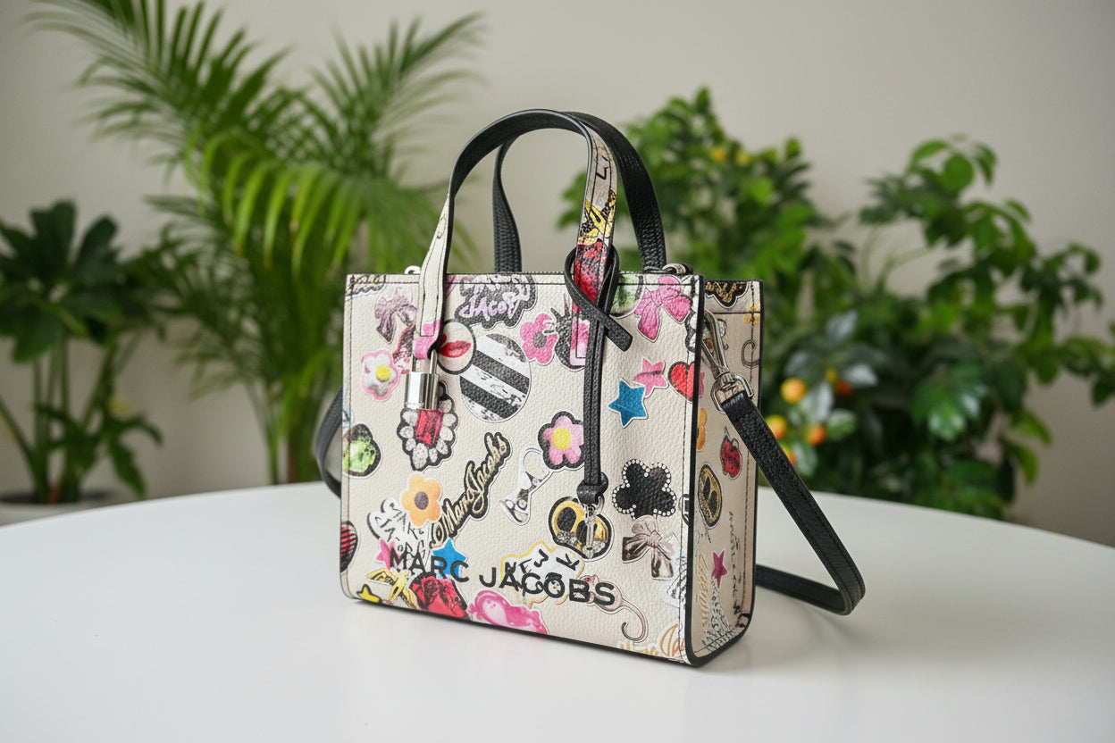 Marc Jacobs Leather Sticker Tote