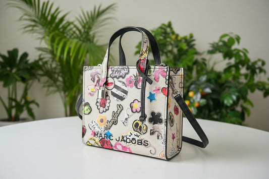 Marc Jacobs Leather Sticker Tote