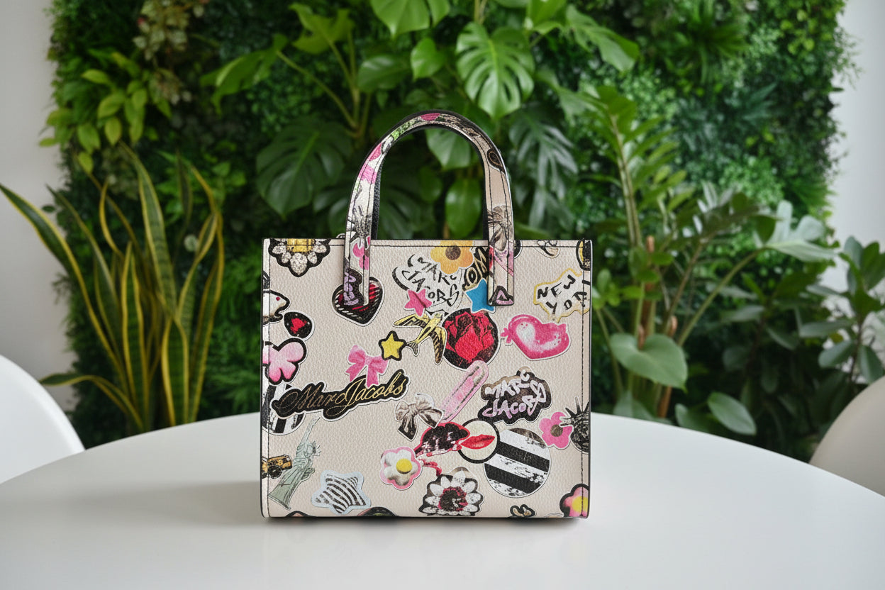 Marc Jacobs Leather Sticker Tote