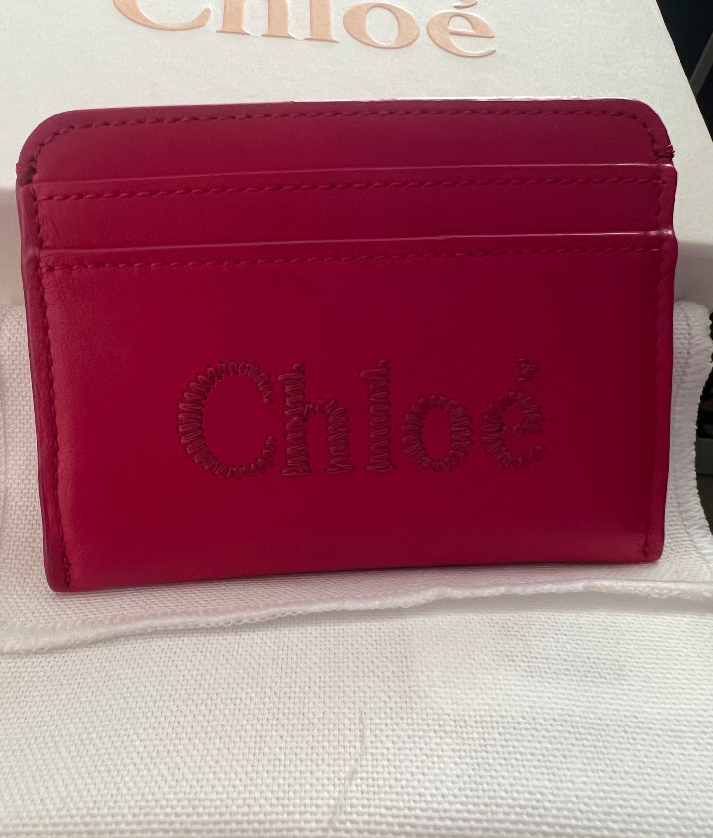 Chloe Raspberry Card Holder Full Set