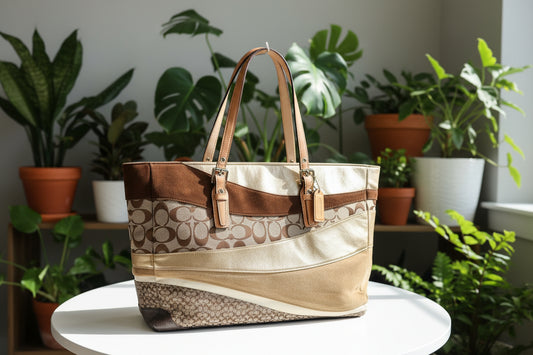 Coach Y2K Brown Wave Tote - Limited Edition