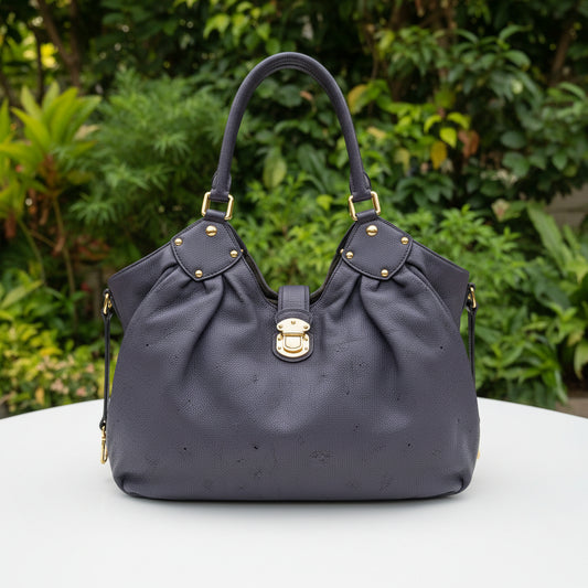 Louis Vuitton Dark Purple Leather Mahina Hobo
