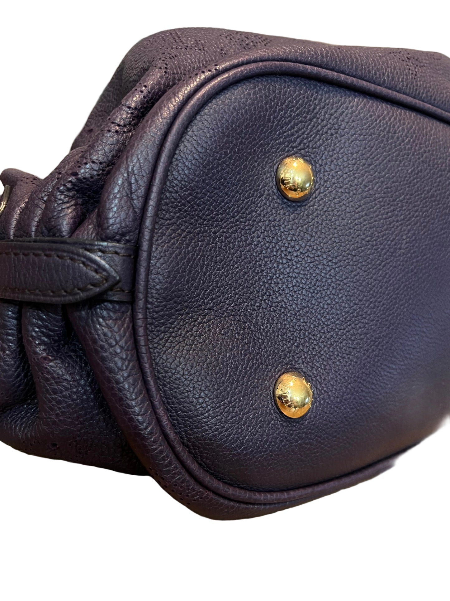 Louis Vuitton Dark Purple Leather Mahina Hobo