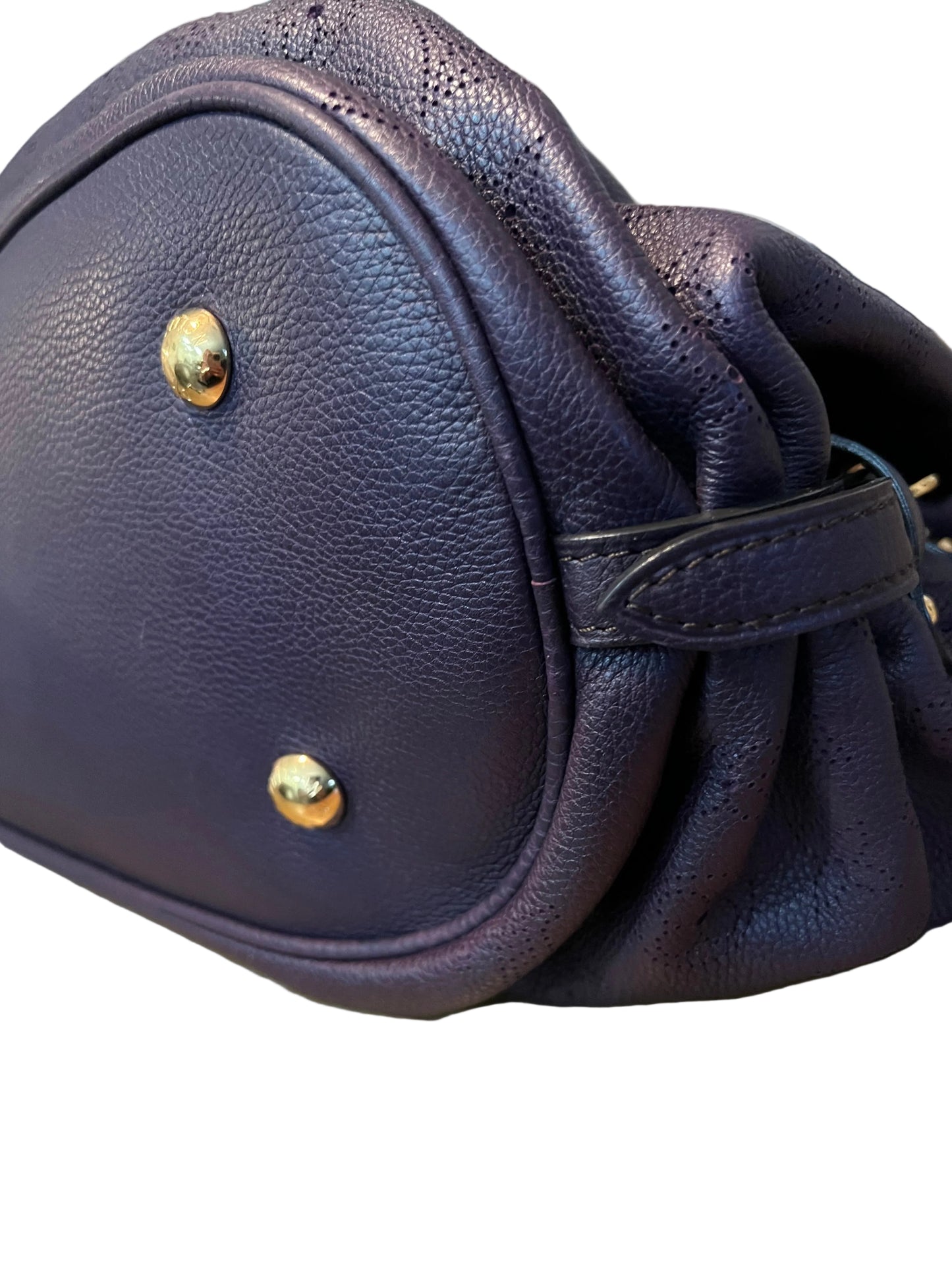 Louis Vuitton Dark Purple Leather Mahina Hobo