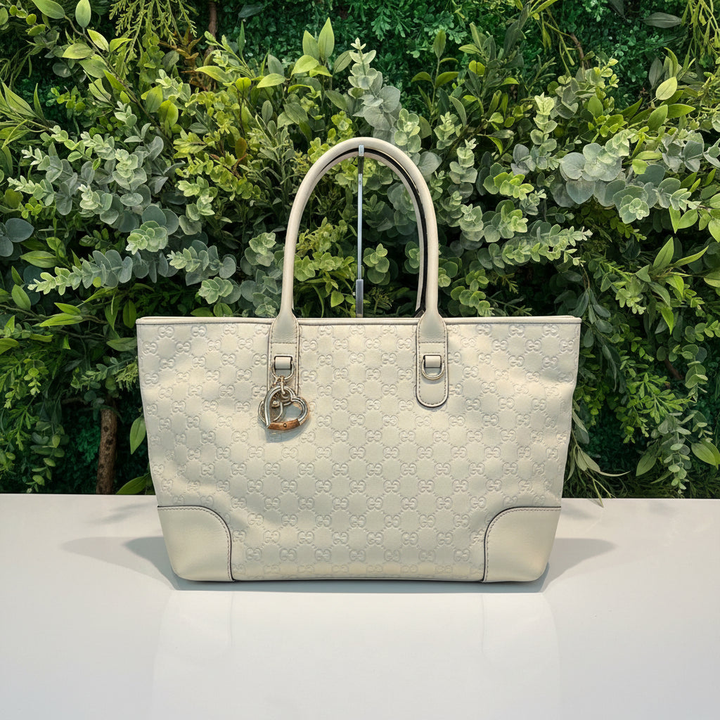 Gucci Guccissima Signature Leather Heart Bit Tote