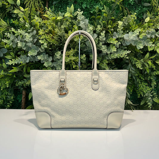 Gucci Guccissima Signature Leather Heart Bit Tote