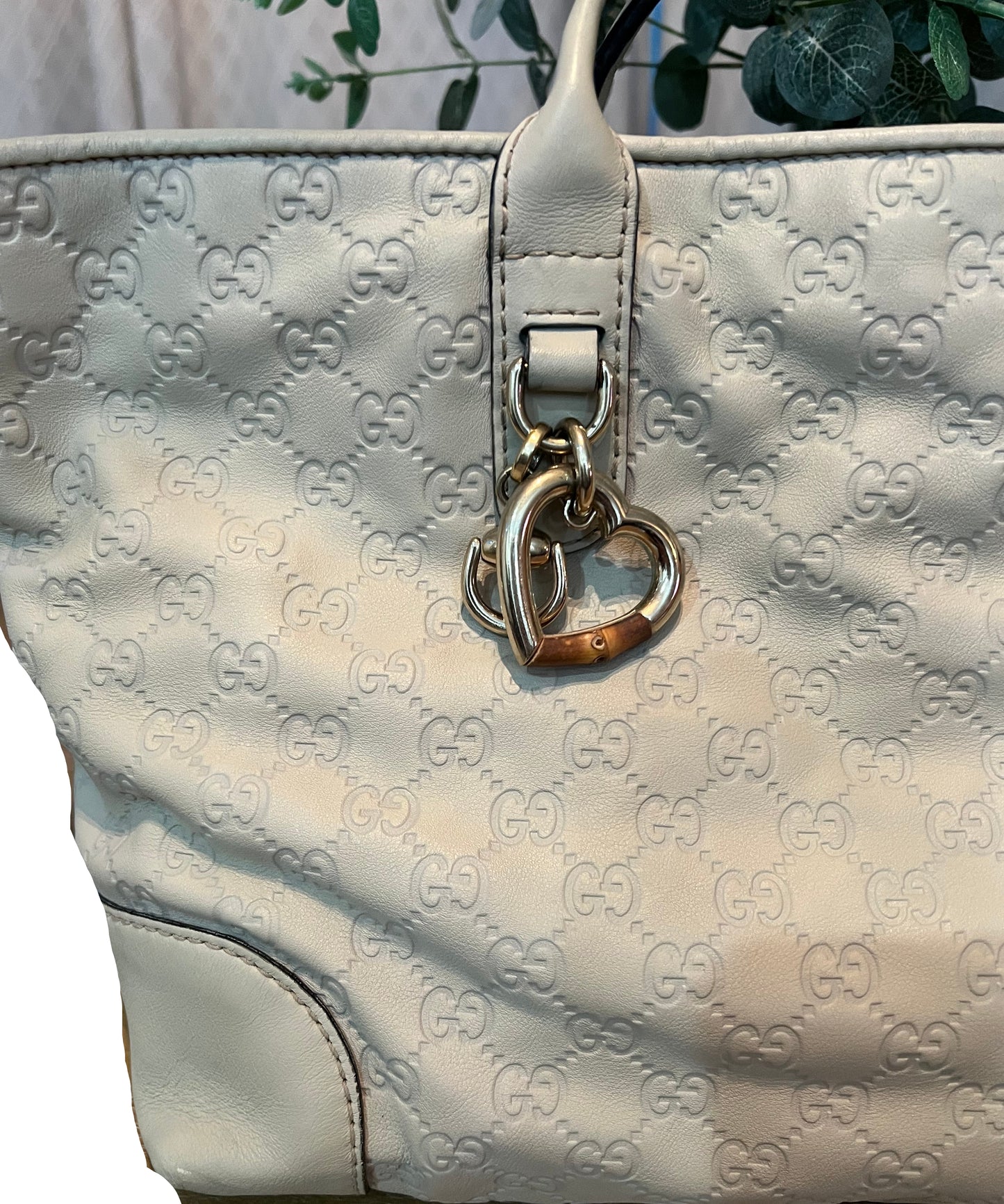 Gucci Guccissima Signature Leather Heart Bit Tote