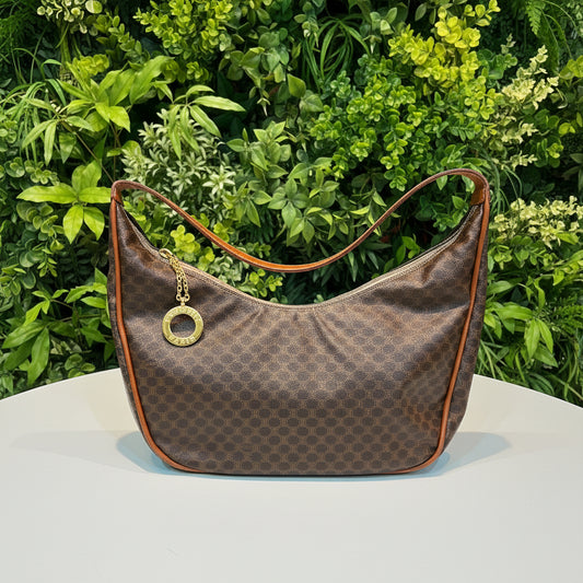 Celine Coated Canvas Vintage Macadam Hobo