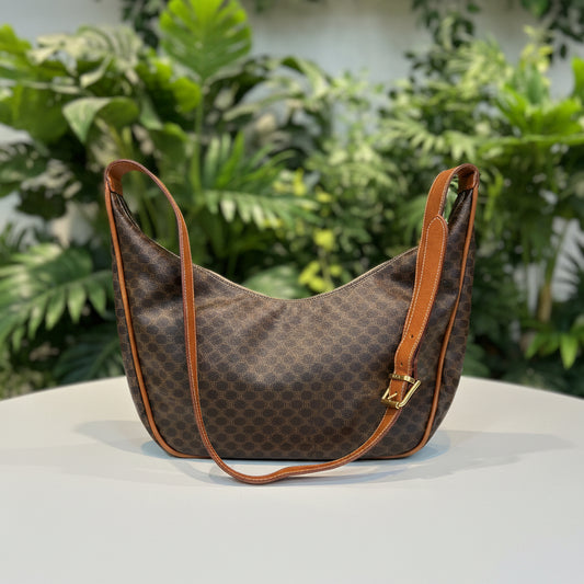 Celine Coated Canvas Vintage Macadam Hobo