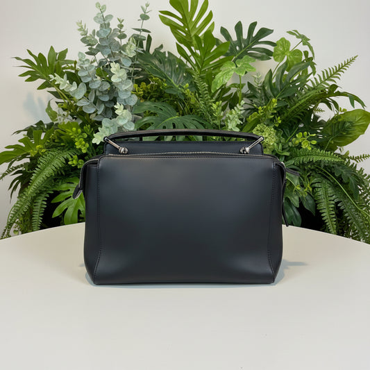 Fendi Black/Navy Calfskin Leather Dotcom Bag