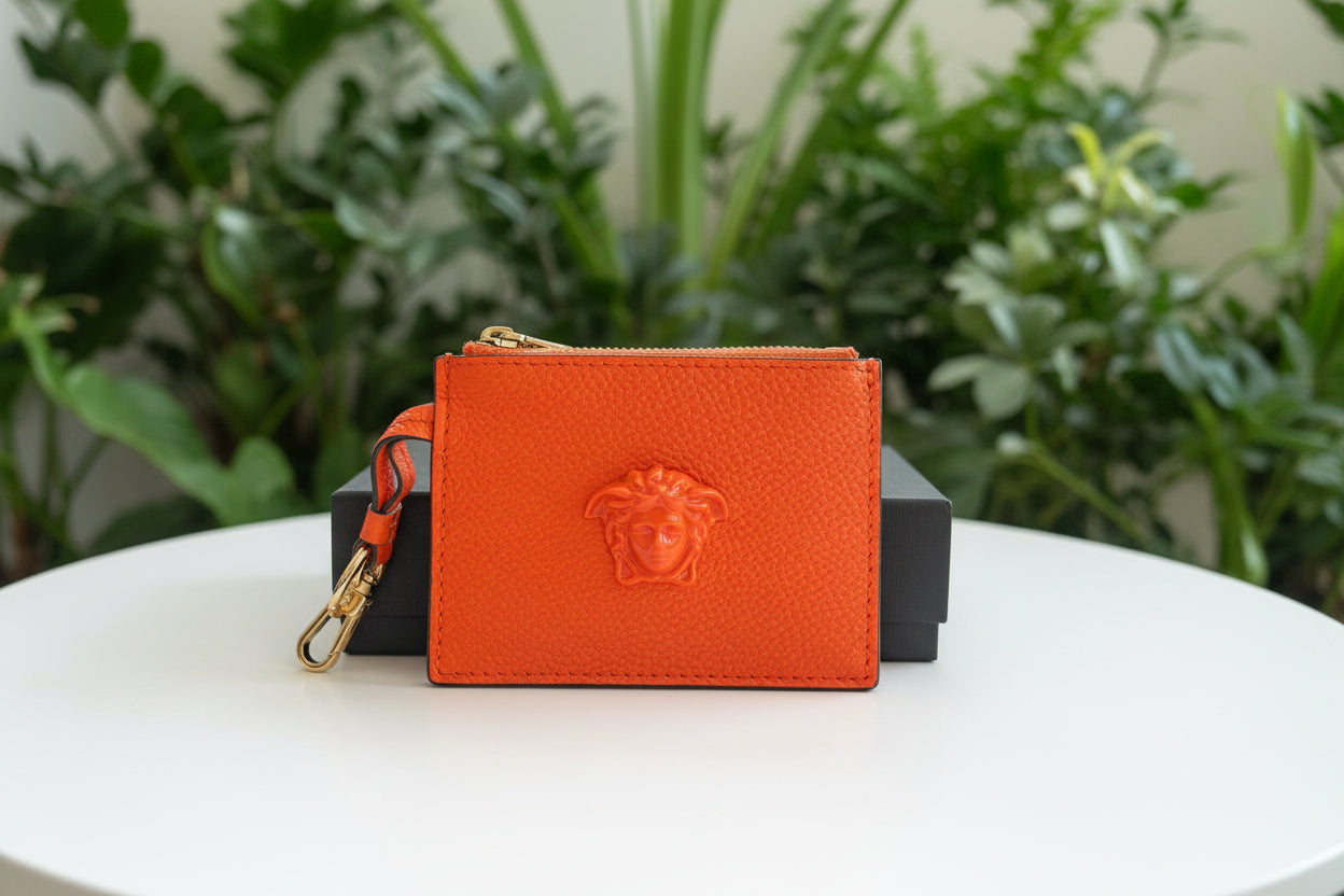 Versace Orange Card Holder Key chain