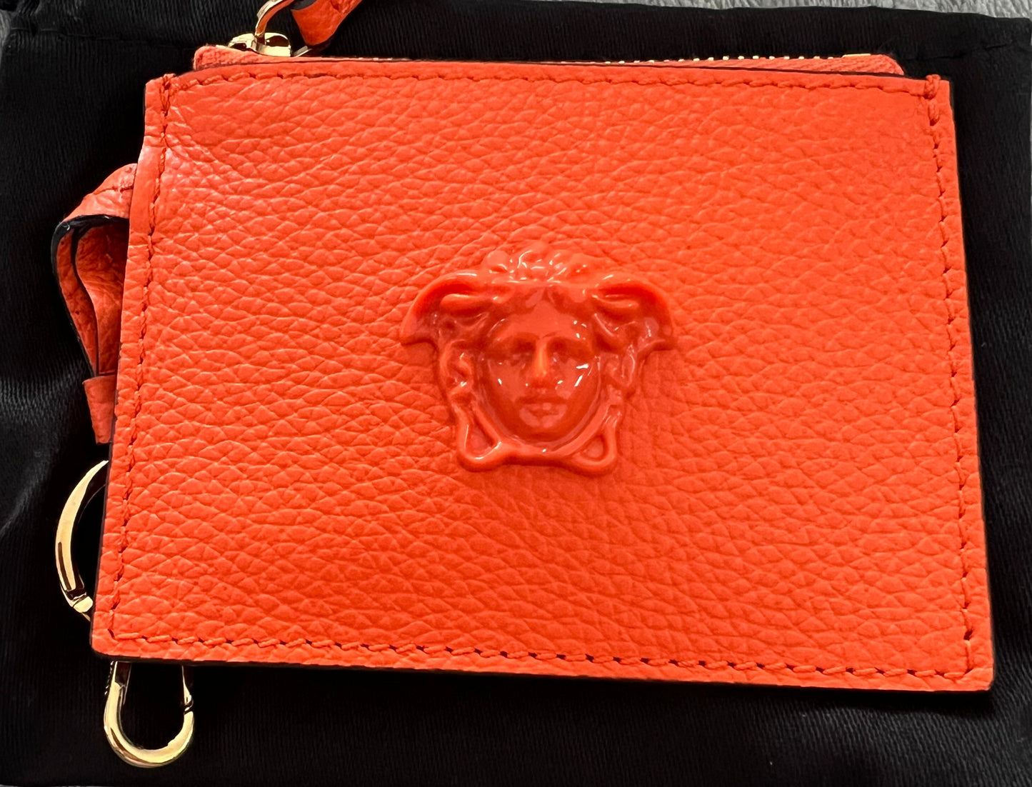Versace Orange Card Holder Key chain