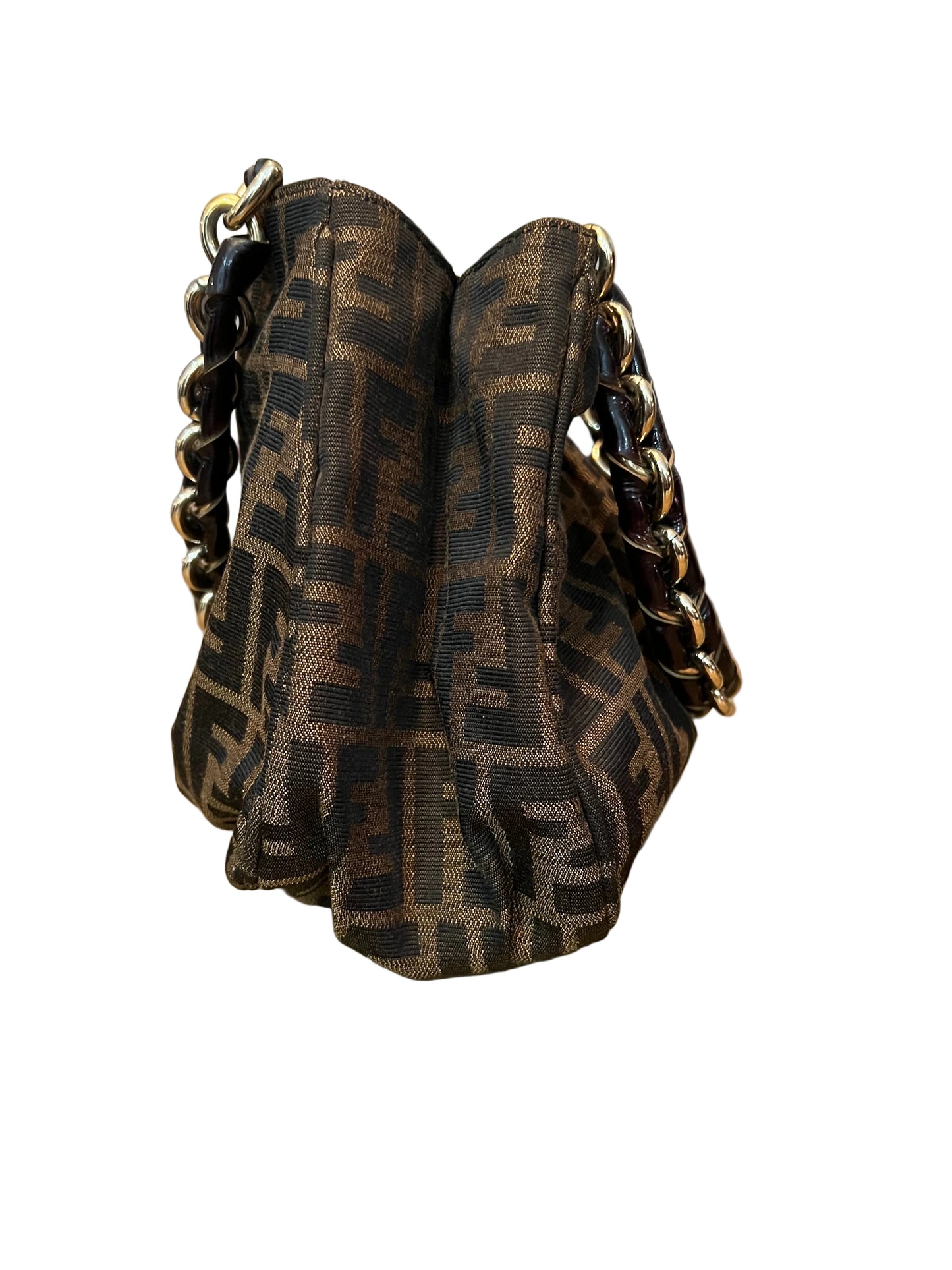 Fendi Zucca Canvas Small Mia Bag