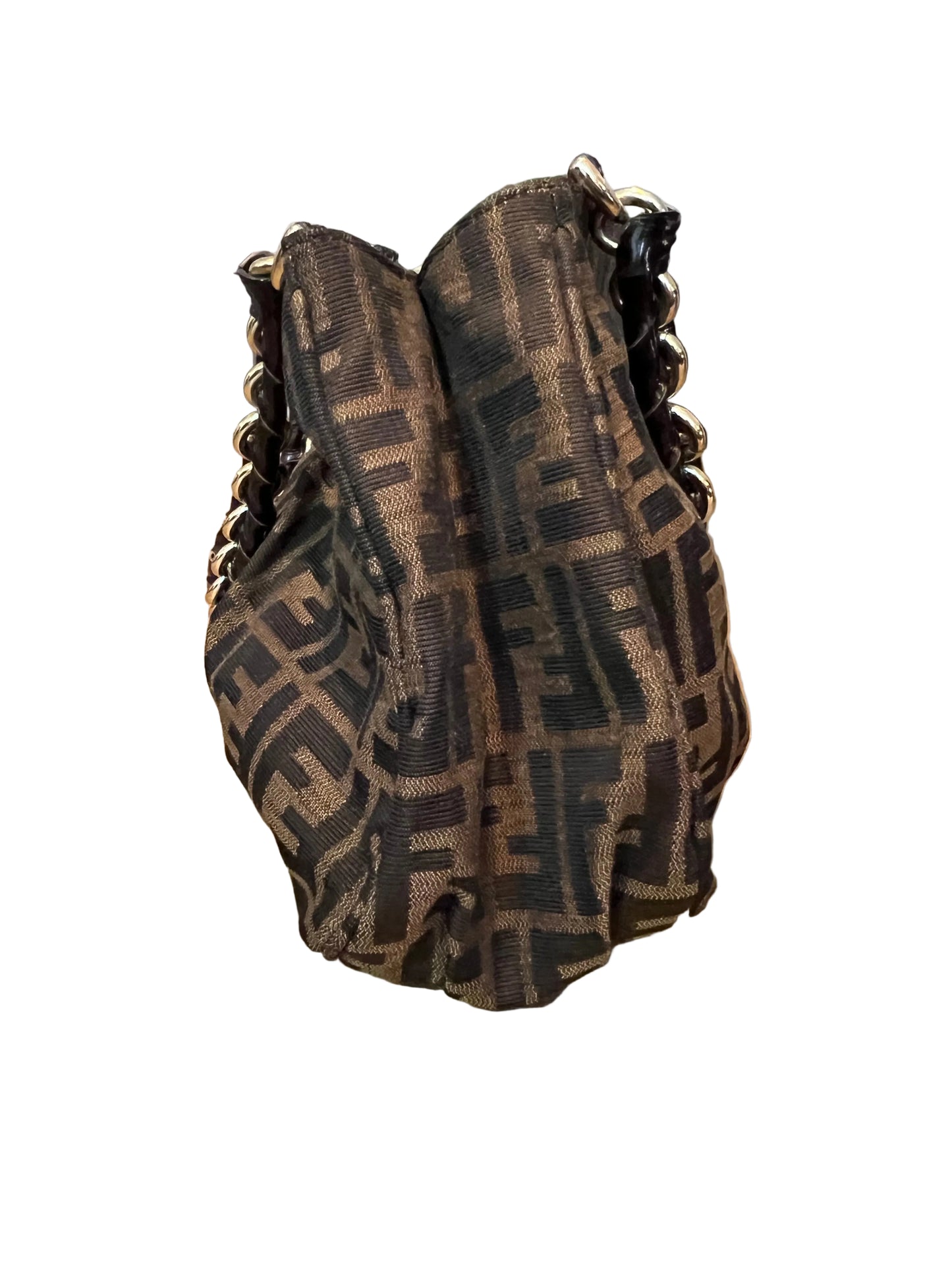 Fendi Zucca Canvas Small Mia Bag