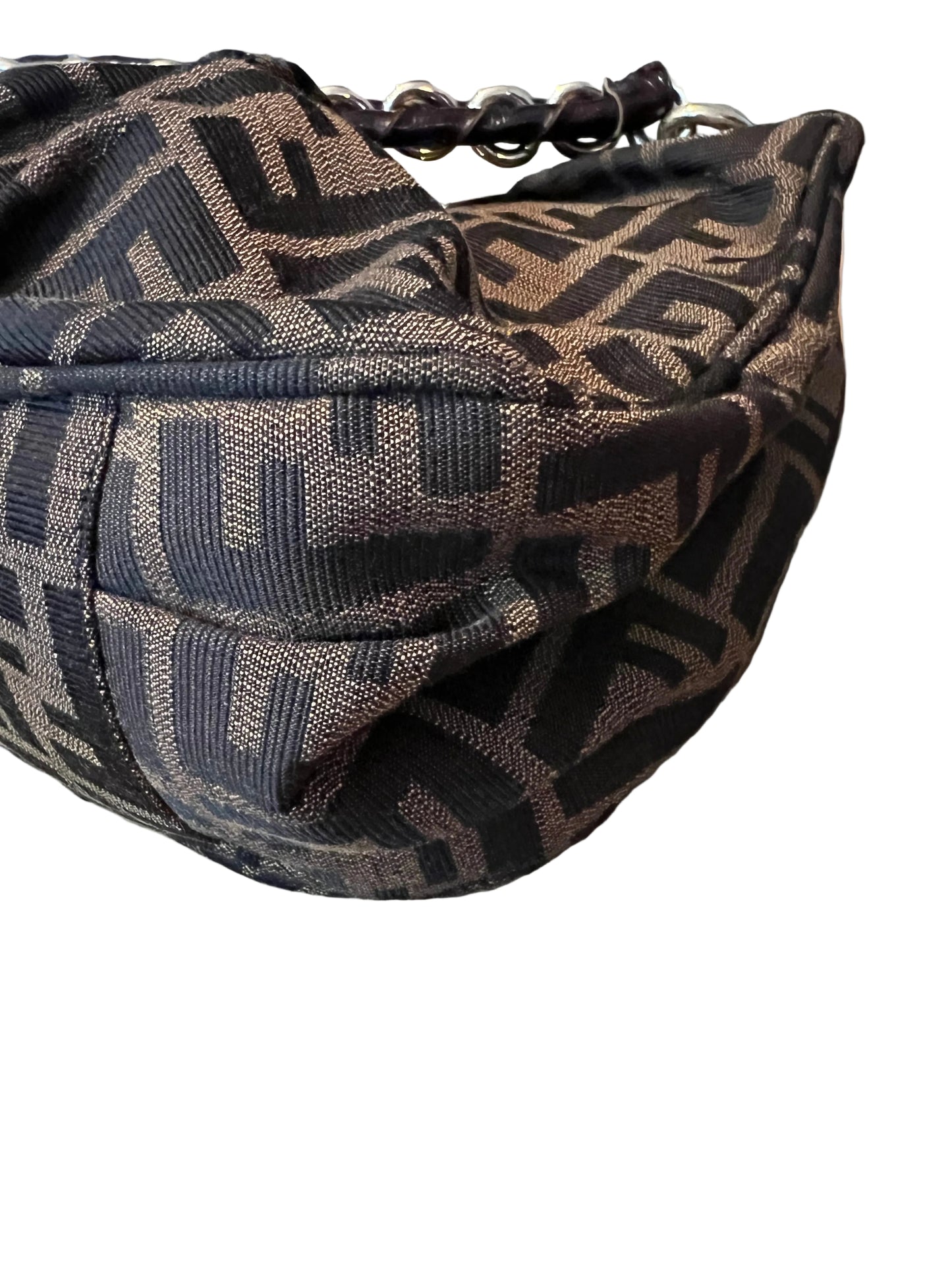 Fendi Zucca Canvas Small Mia Bag