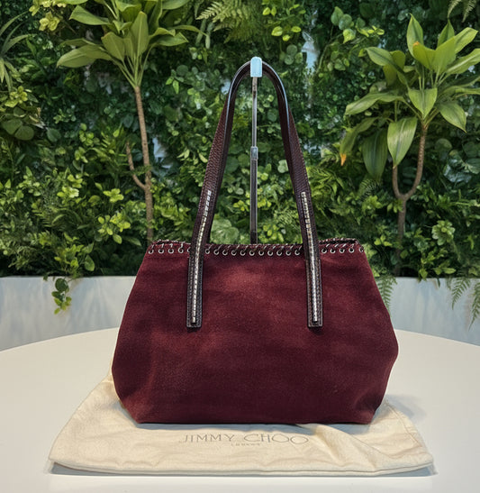 PREVIEW - DROP NEXT TIKTOK LIVE - Jimmy Choo Suede Zebra Beaded Tote