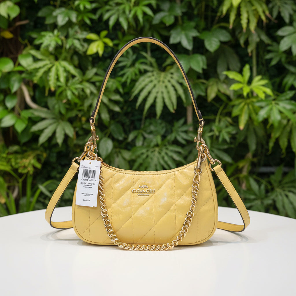 Coach Quilted Glazed Leather Teri