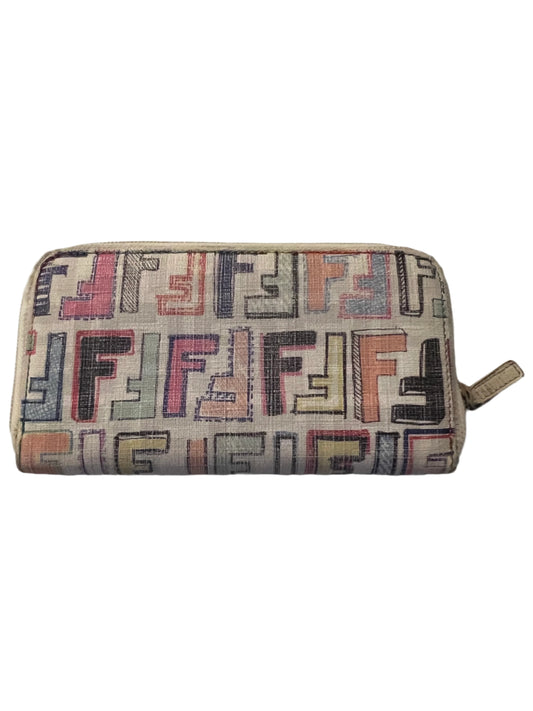 Fendi Multicolor Zip Around Wallet