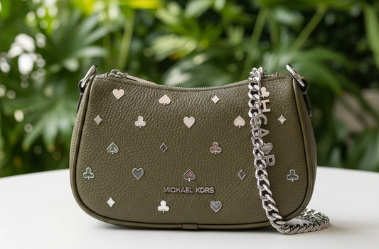 PREVIEW - DROP NEXT TIKTOK LIVE - Michael Kors Olive Green Leather Pochette
