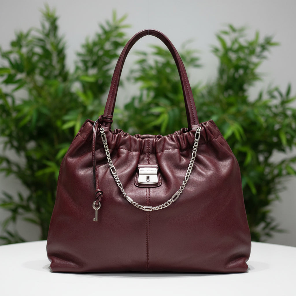 Marc Jacobs Burgundy Leather Christina Hobo