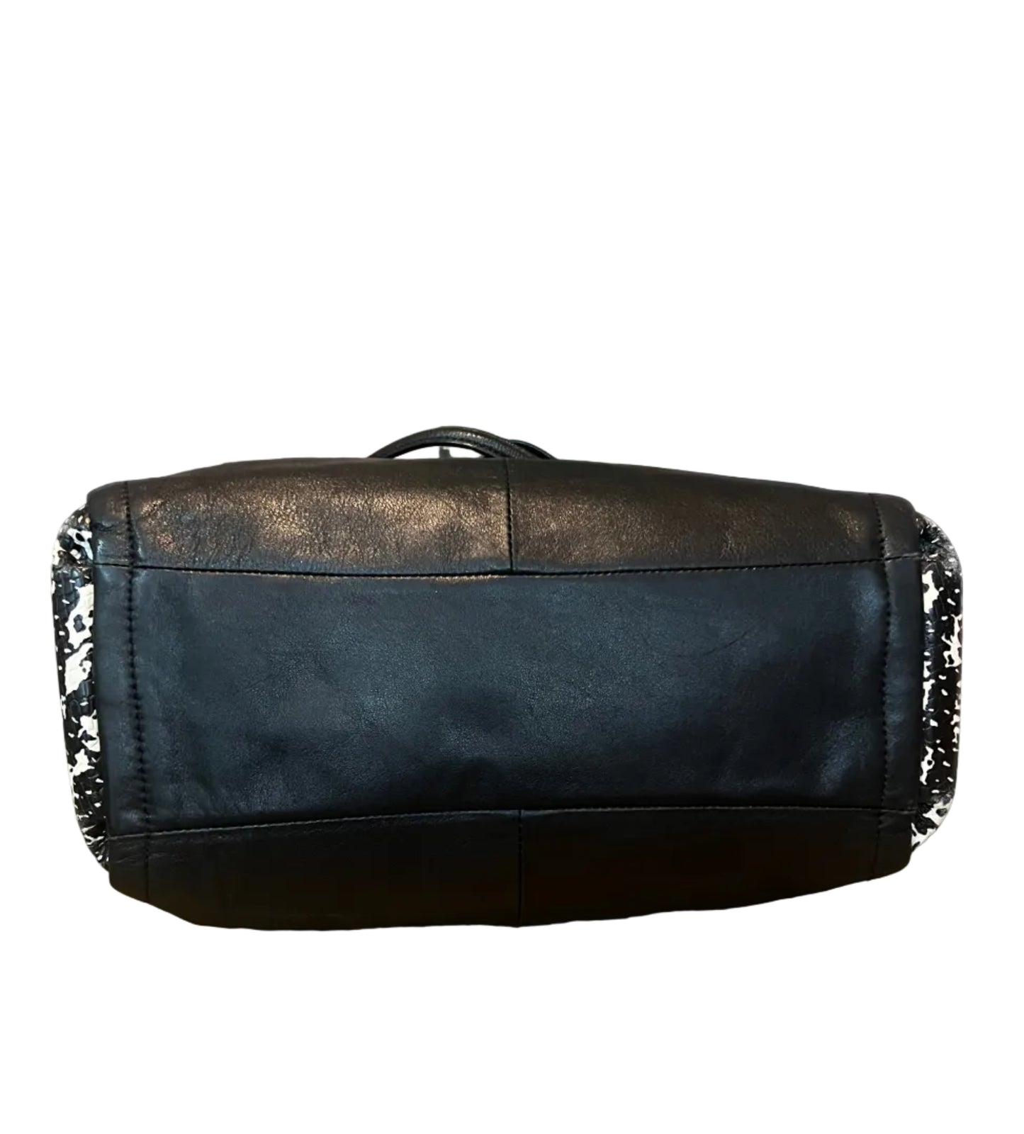 Coach Madison Phoebe Shoulder Bag Python Black & White