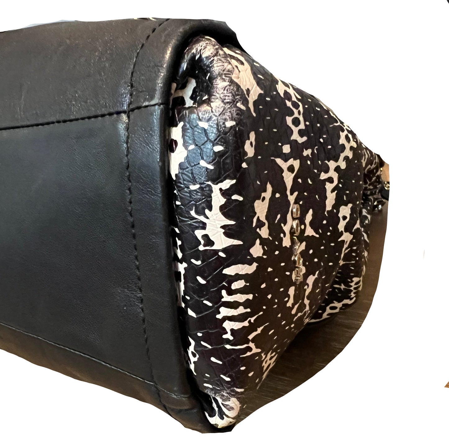 Coach Madison Phoebe Shoulder Bag Python Black & White